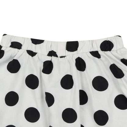 Black Polka Dots Retro Look Girls Skirt