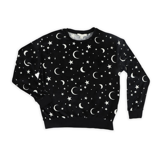 Love You To Moon And Back Velour Unisex Velvet Pullover Sweatshirt