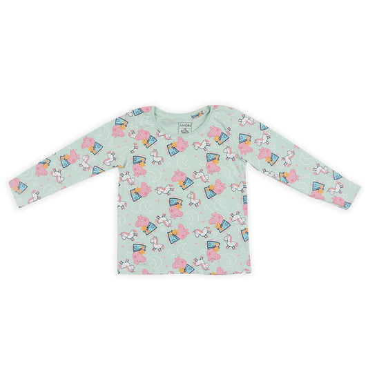 Juniors Peppa Pig And Unicorn Printed Girls T Shirt