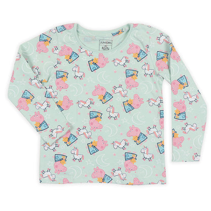 Juniors Peppa Pig And Unicorn Printed Girls T Shirt