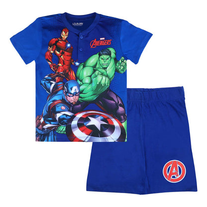 Marvel Avengers Super hero Playwear T Shirt And Shorty Set