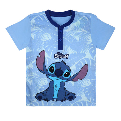 Disney Stitch Playwear T Shirt And Shorty Set