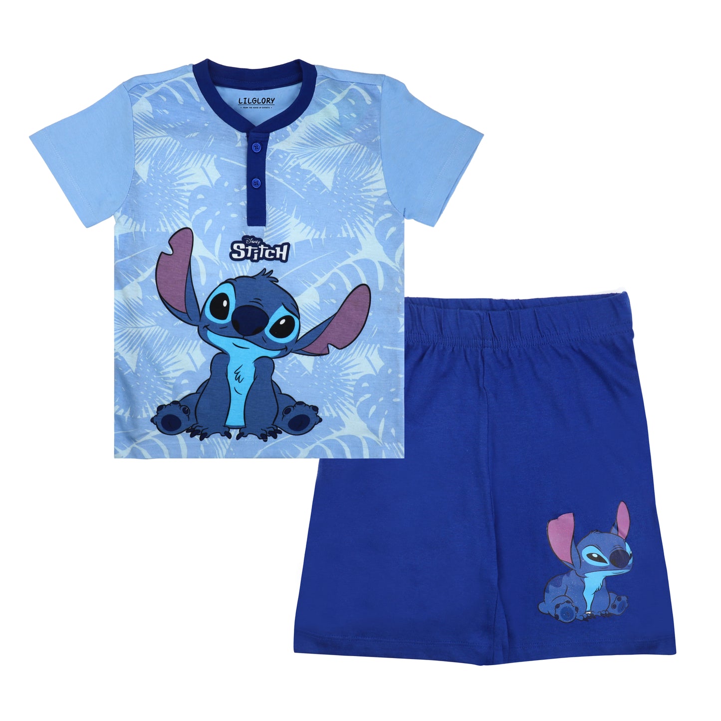 Disney Stitch Playwear T Shirt And Shorty Set