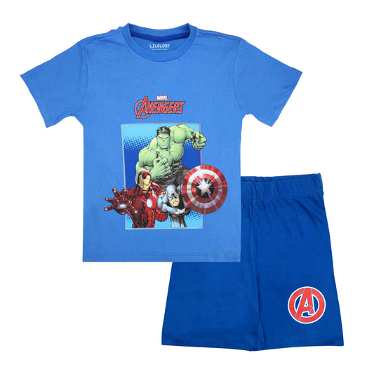Marvel Avengers Super hero Playwear T Shirt And Shorty Set
