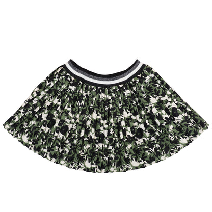 Green Flower And Garden Forest Theme Girls Skirt