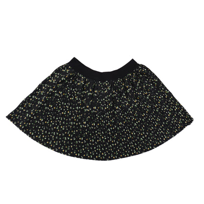 Pleated knit skirt for girls with floral print