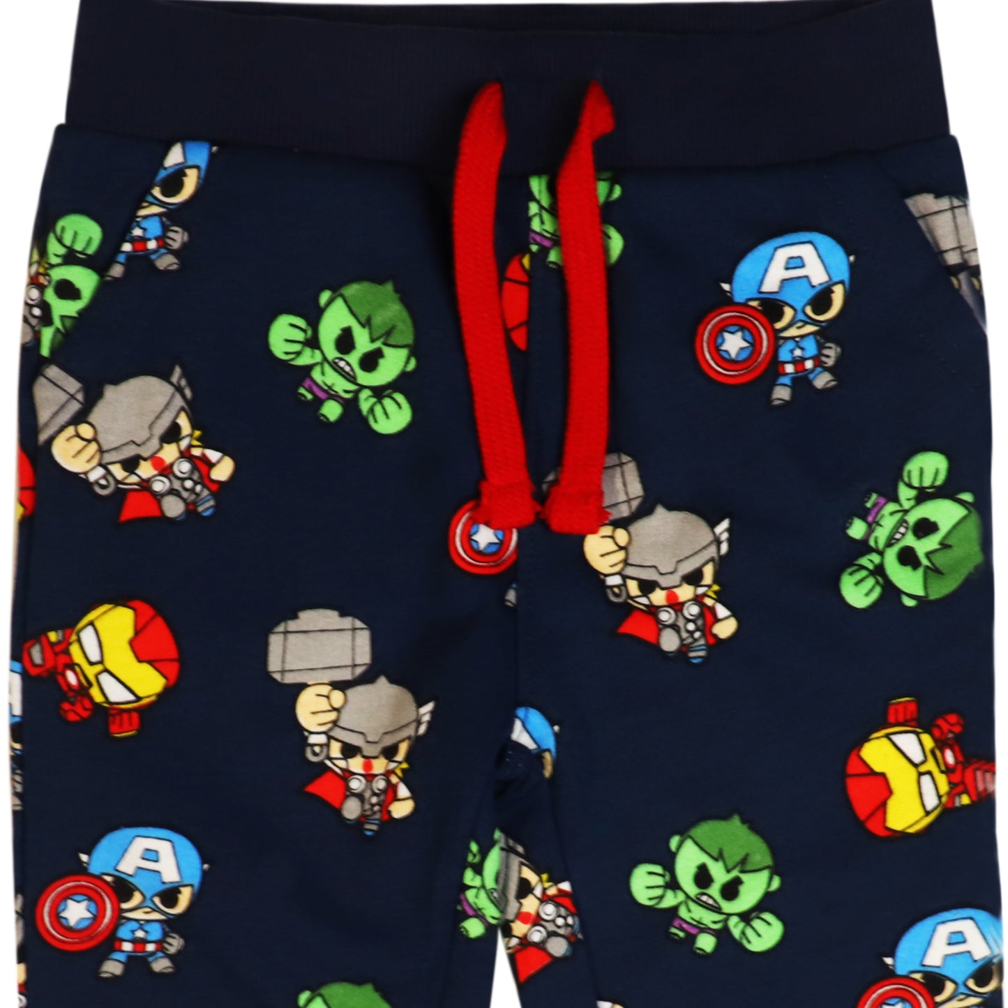 Avengers Print Multi Purpose Joggers With Drawstring Waist And Insert Pockets