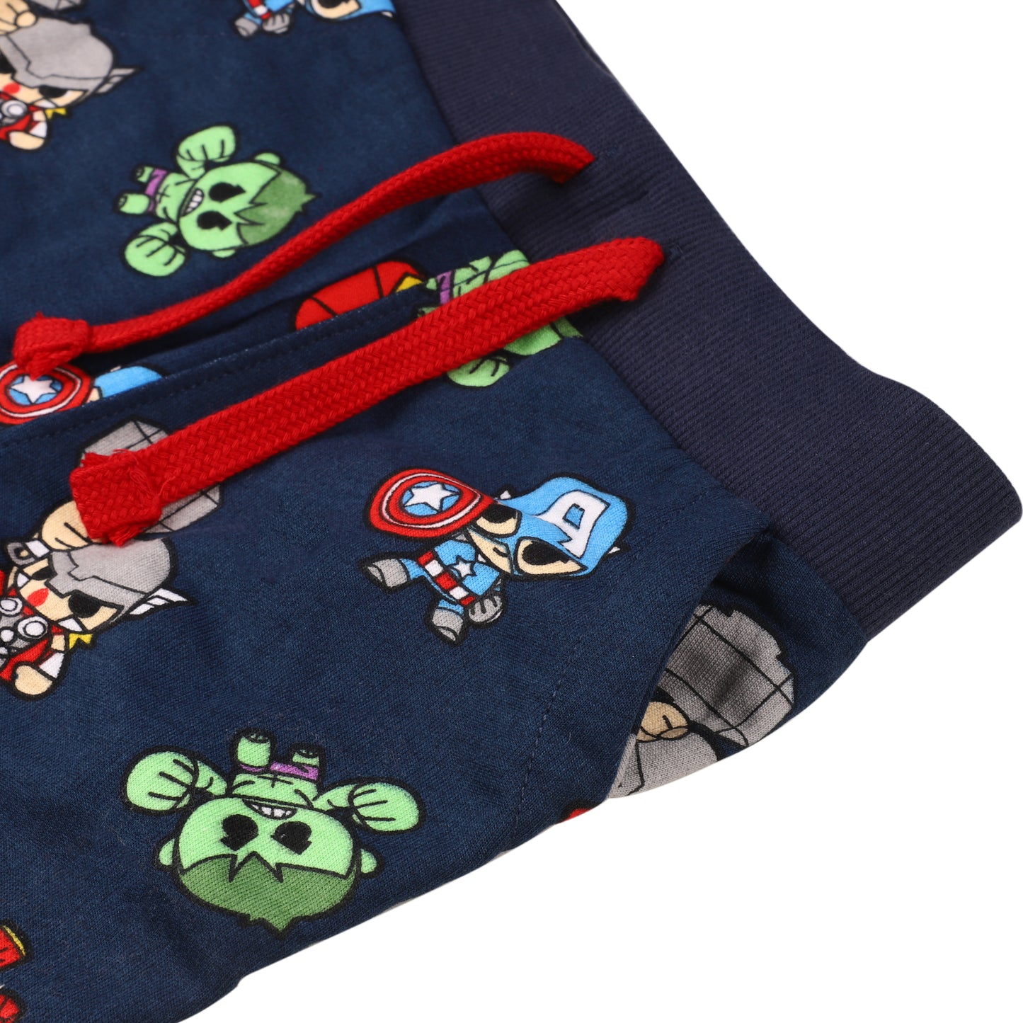 Avengers Print Multi Purpose Joggers With Drawstring Waist And Insert Pockets