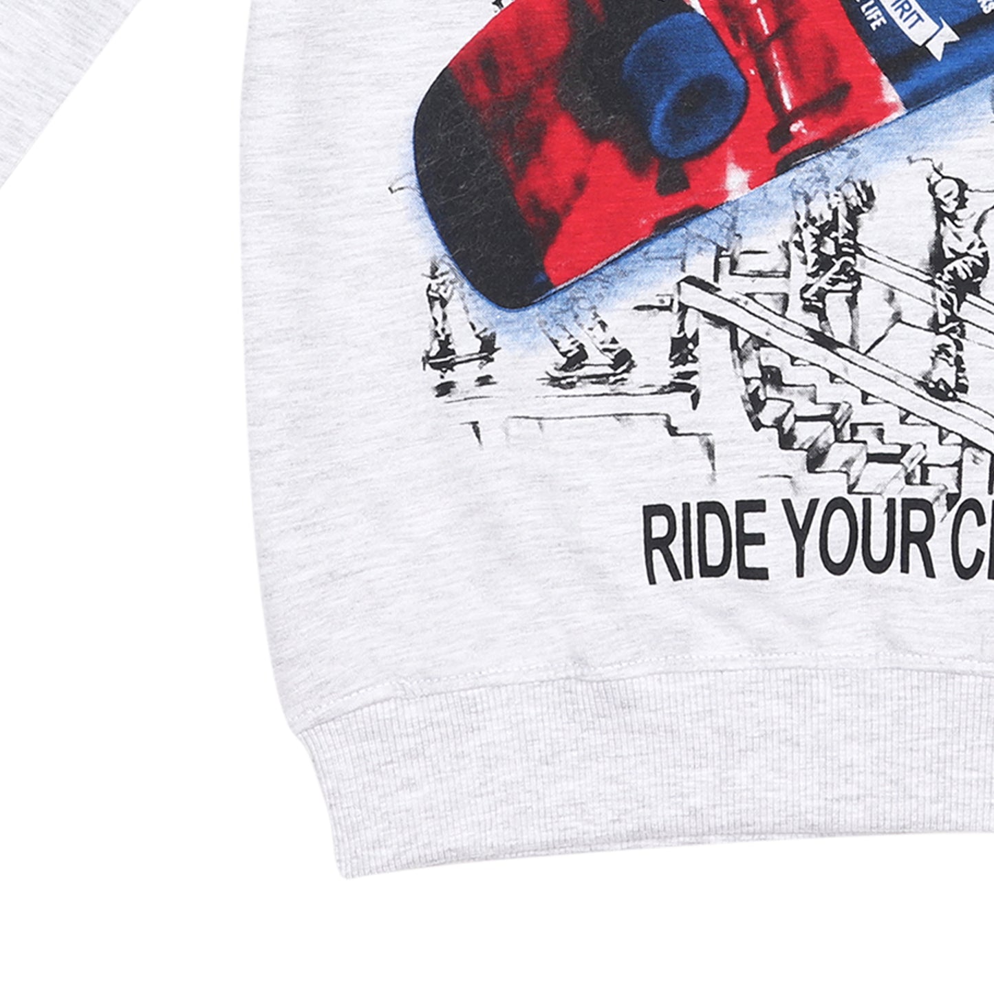 Ride Your City Unisex Printed Pullover Sweatshirt