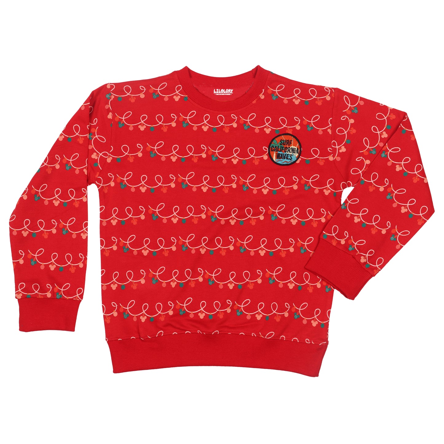 Disney Surf California Waves Unisex Printed Pullover Sweatshirt