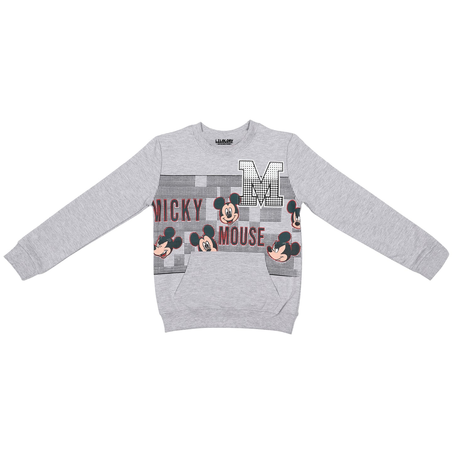 Disney Mickey Mouse Boys Printed Pullover Sweatshirt