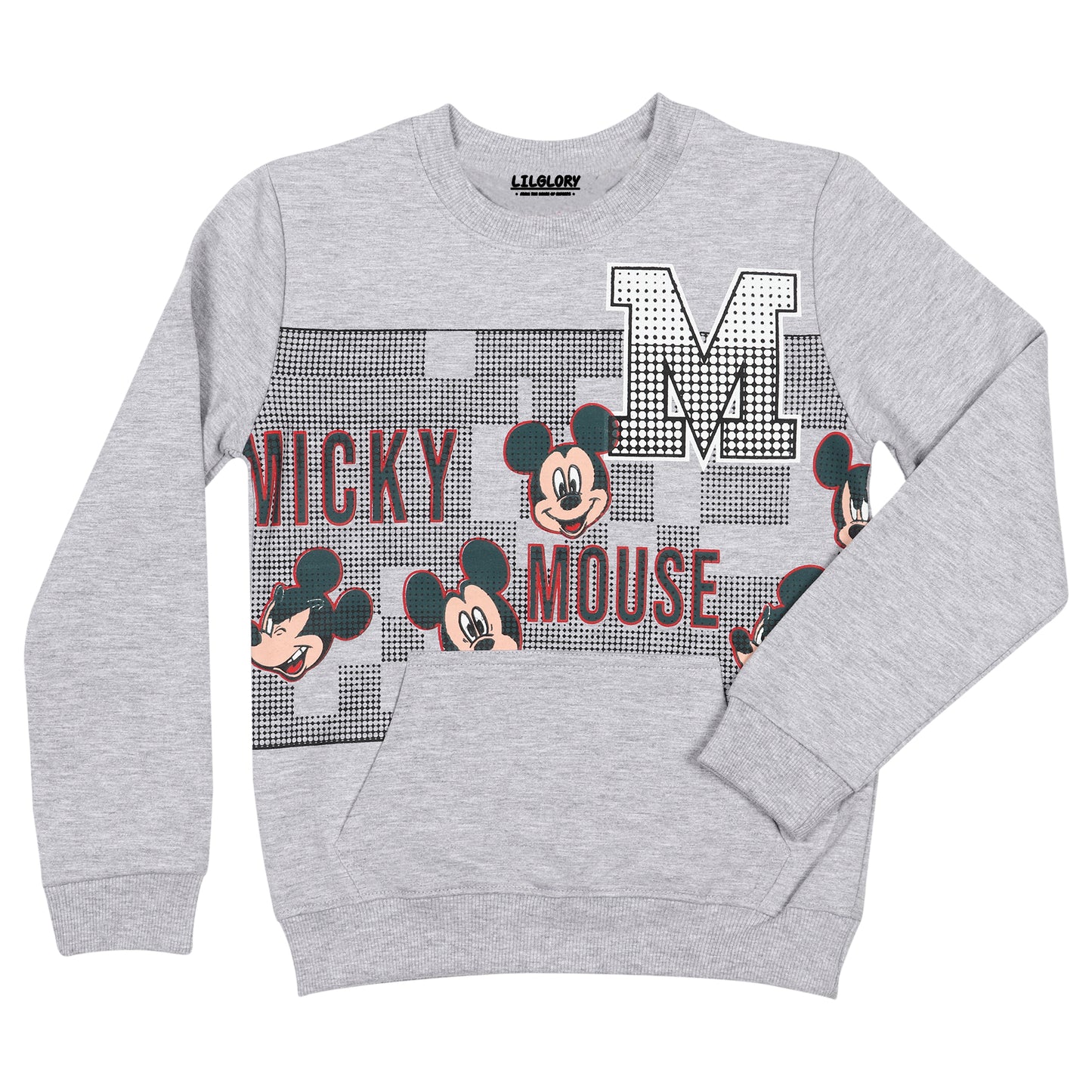 Disney Mickey Mouse Boys Printed Pullover Sweatshirt