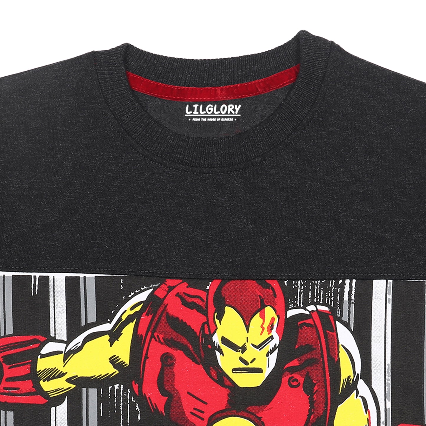 Marvel Iron Man Boys Printed Pullover Sweatshirt