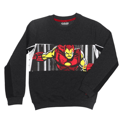 Marvel Iron Man Boys Printed Pullover Sweatshirt