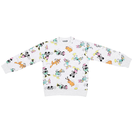 Disney Mickey And Friends Unisex Printed Pullover Sweatshirt
