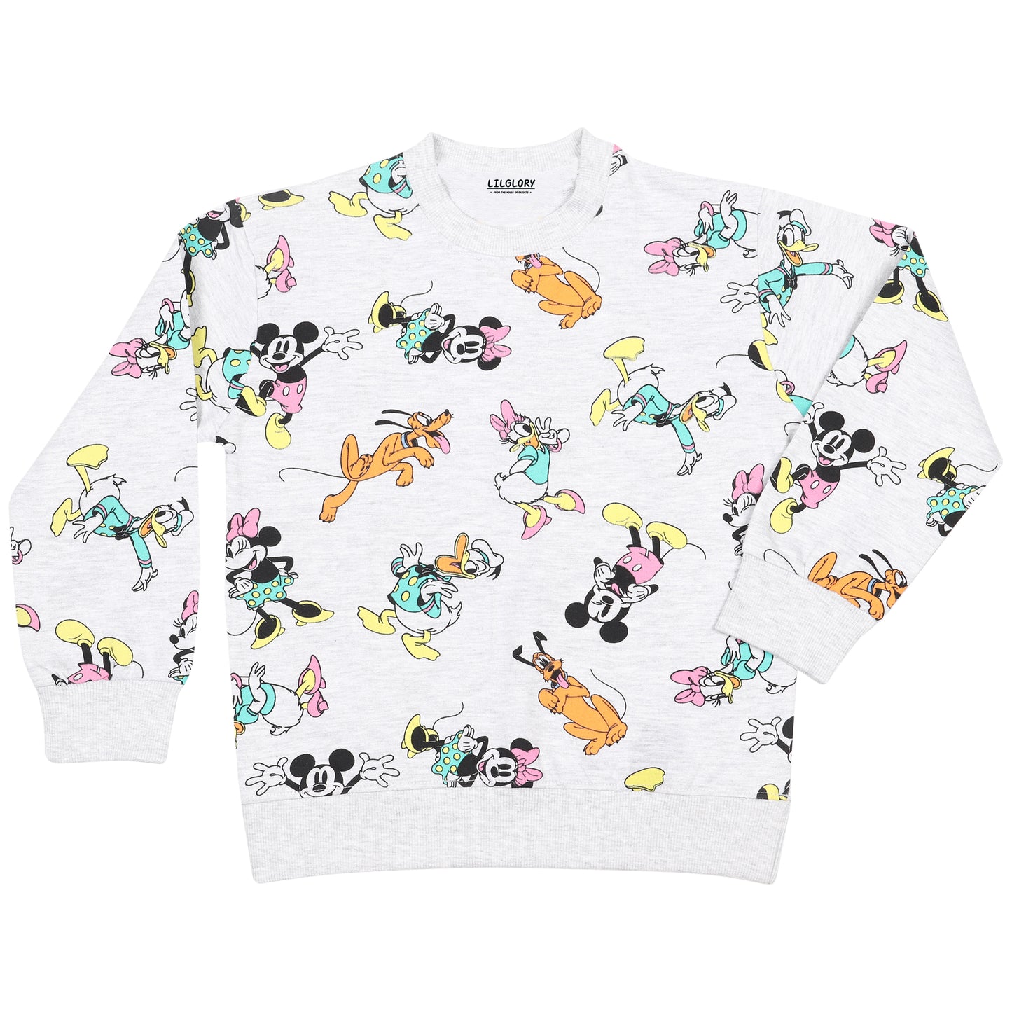 Disney Mickey And Friends Unisex Printed Pullover Sweatshirt