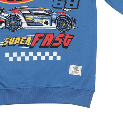 Hot Wheels Super Fast Boys Printed Pullover Sweatshirt