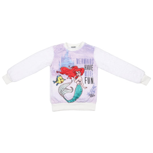 Disney Mermaids Have More Fun Faux Fur Girls Outing Sweatshirt