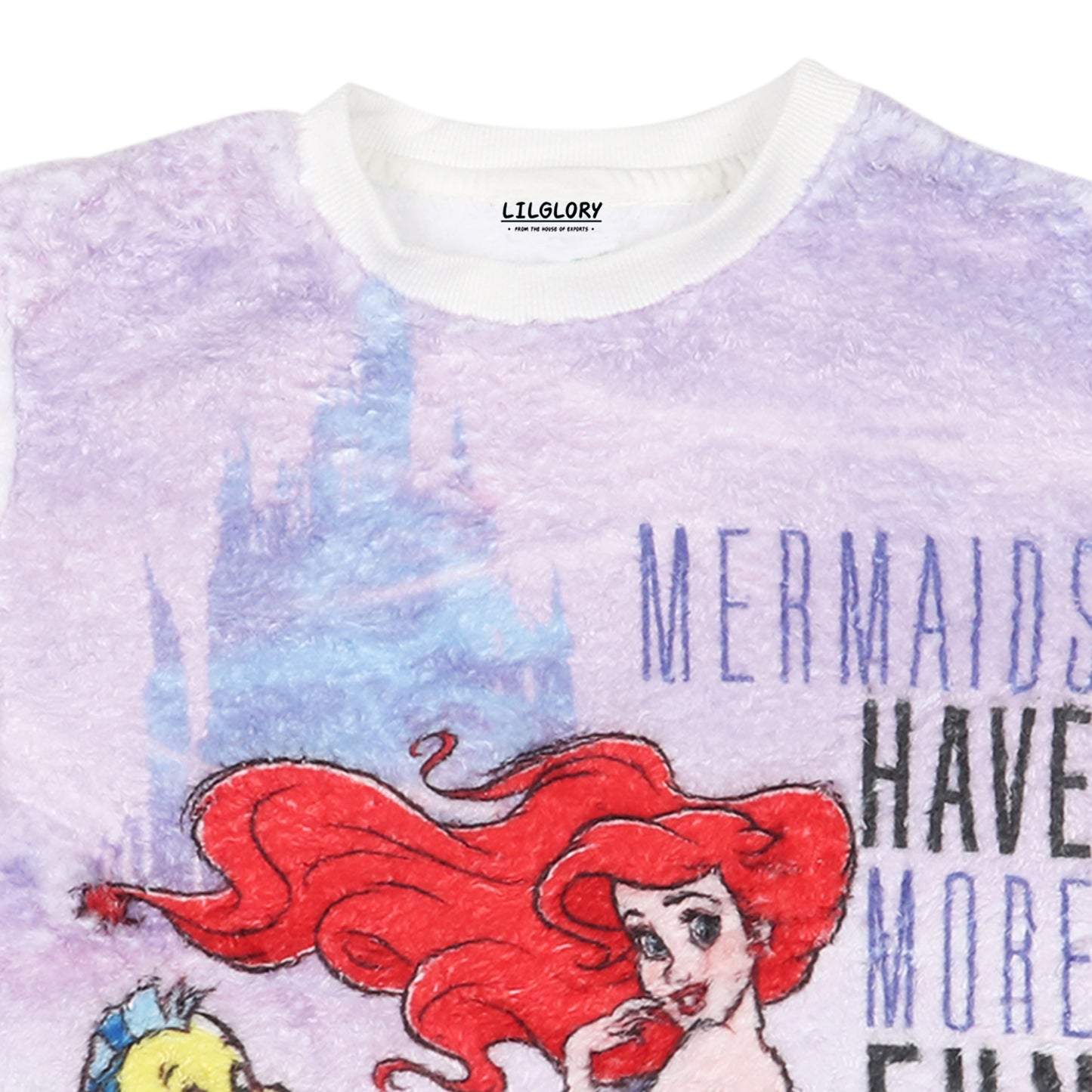 Disney Mermaids Have More Fun Faux Fur Girls Outing Sweatshirt