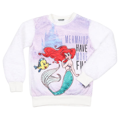 Disney Mermaids Have More Fun Faux Fur Girls Outing Sweatshirt
