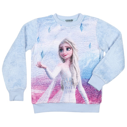 Disney Elsa Faux Fur Outing Sweatshirt