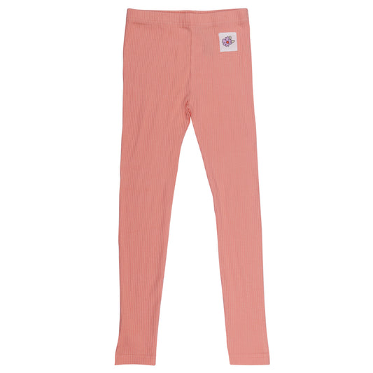 Ribbed Fabric Peach Girls Legging