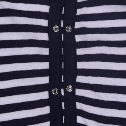 Blue Line Short Sleeve Foot Cover Rompers