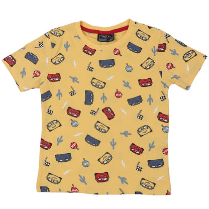 Racing Cars Print Boys T Shirt