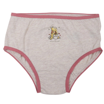 Disney Pooh Girls Pack Of 5 Brief