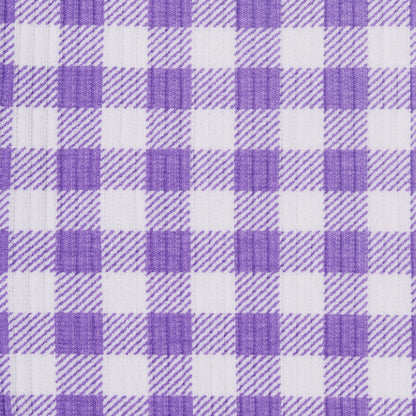 Purple Checked Girls Casual Legging