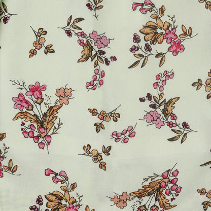 Floral Print Princess Dress with Fly Sleeve Vintage And Party Wear