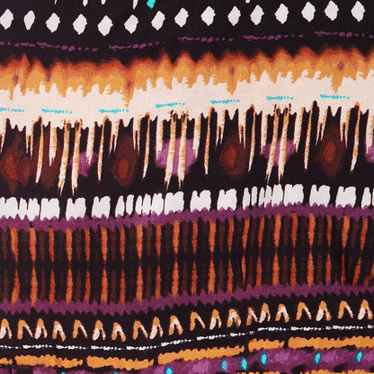 Abstract Print Princess Dress with Sleeveless Vintage Look And Party Wear