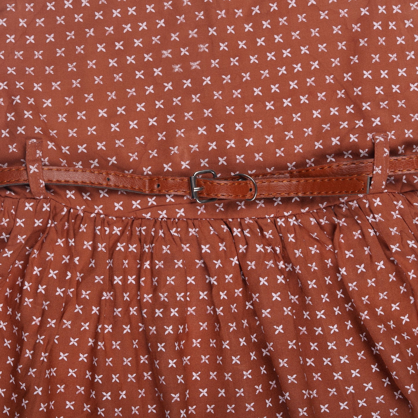 Abstract Print Princess Dress with Sleeveless Vintage Look And Party Wear