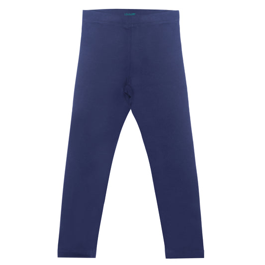 Navy Blue Girls Daily Active Wear Legging Cum Capri Pants