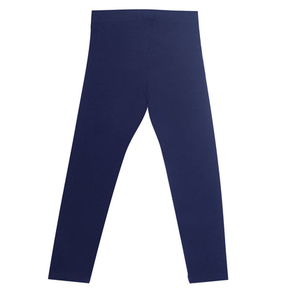 Navy Blue Girls Daily Active Wear Legging Cum Capri Pants