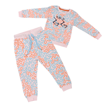 Life Is Zig Zag Baby Knitted Travelling Warmer & Loungewear Set