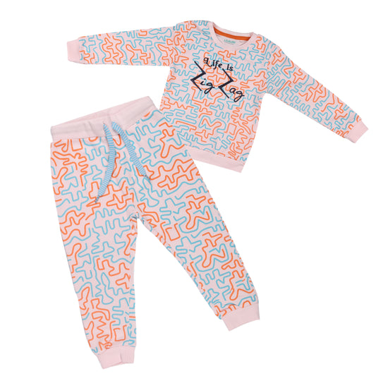 Life Is Zig Zag Baby Knitted Travelling Warmer & Loungewear Set