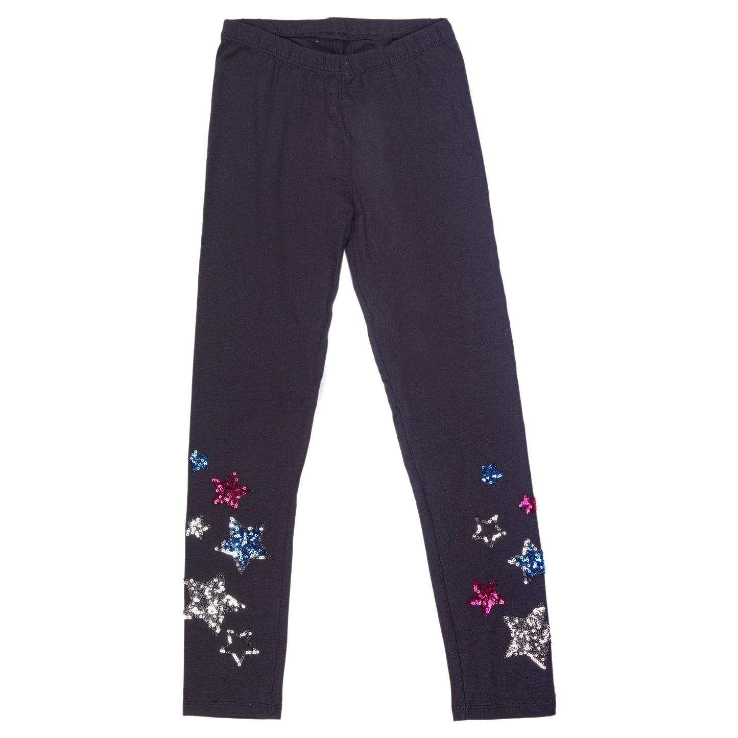 Star Sequin Girl Legging Cum Capri