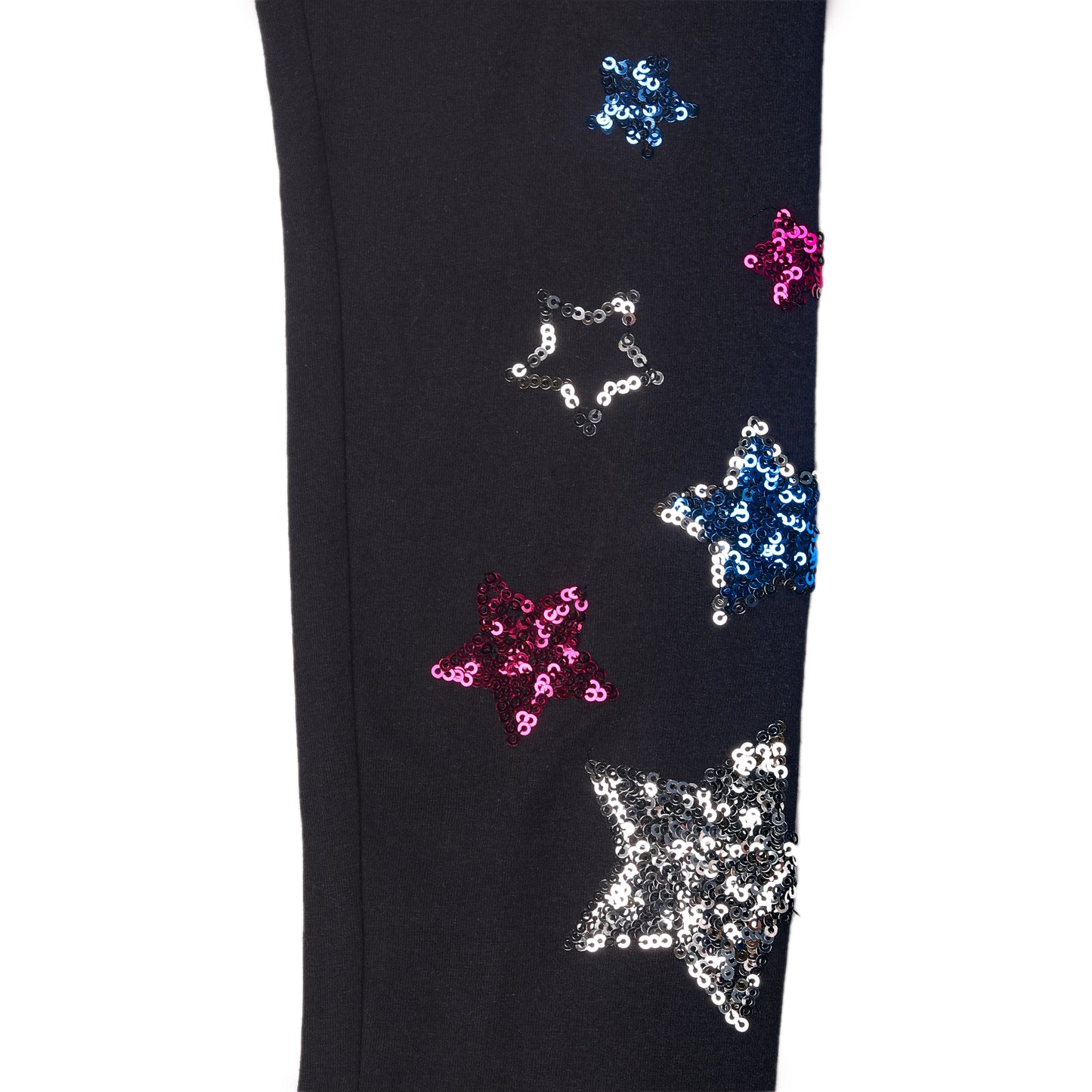 Star Sequin Girl Legging Cum Capri