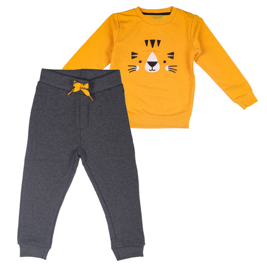 Tiger Baby Unisex Knitted Travelling Warmer And Loungewear Set