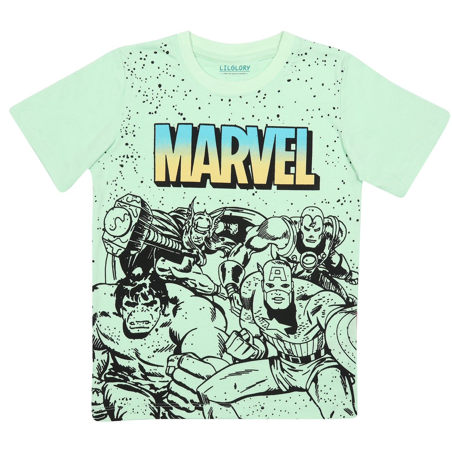 Marvel Super Heroes Print T Shirt