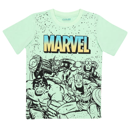 Marvel Super Heroes Print T Shirt