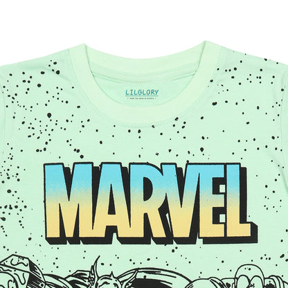 Marvel Super Heroes Print T Shirt