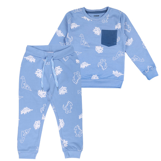 Dino World Baby Unisex Knitted Travelling Warmer & Loungewear Set