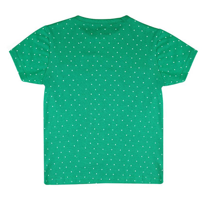 Christmas Vibes Girls Green Party T Shirt