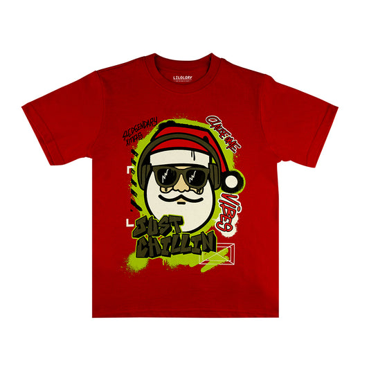 Santa Claus Just Chilling Red Party T Shirt