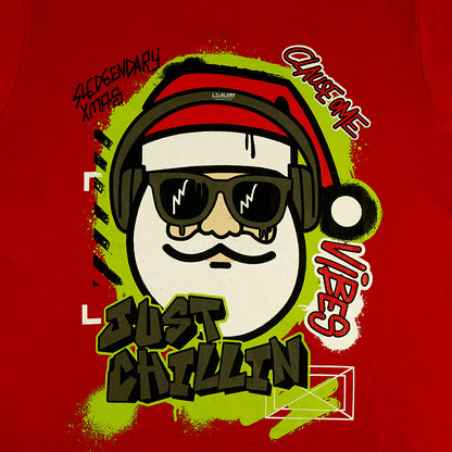 Santa Claus Just Chilling Red Party T Shirt