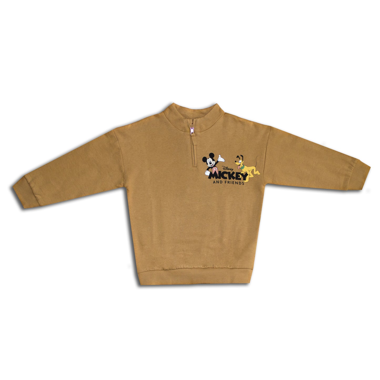 Disney Mickey And Friends All Season Drop Shoulder Collar Zip Sweatshirt