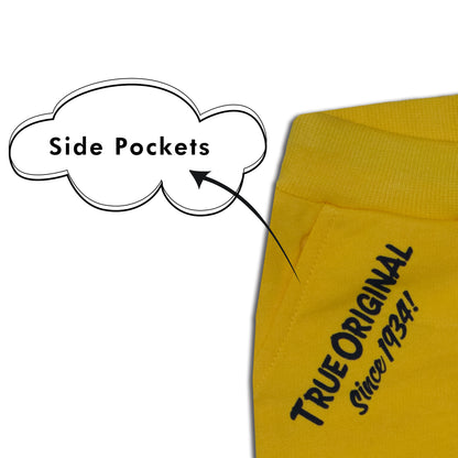 Disney Number One Mickey Mouse Candy Pocket Yellow Boys Jogger