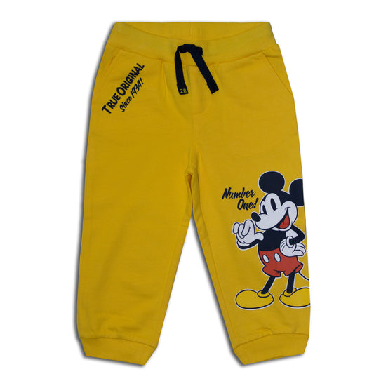 Disney Number One Mickey Mouse Candy Pocket Yellow Boys Jogger